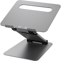 Alogic ElitePlus Height Adjustable Notebook Stand - Aluminium - Space Gray - For Notebook, MacBook, MacBook Pro - Adjustable Angle, Wear Resistant,