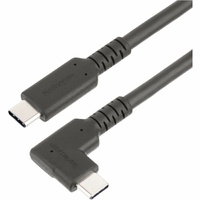 StarTech.com 3ft (1m) Rugged Right Angle USB-C Cable, USB 10 Gbps, USB C to C Data Transfer Cable, 100W PD, 4K 60Hz, 90 Degree USB-C Cable - Rugged