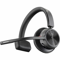 Poly Voyager 4300 UC 4310-M Wired/Wireless Over-the-head, On-ear Stereo Headset - Black - Siri, Google Assistant - Binaural - Ear-cup - 5000 cm - - -