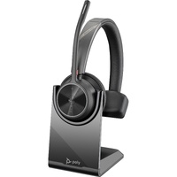 Poly Voyager 4300 UC 4310 Wired/Wireless Over-the-head, On-ear Mono Headset - Black - Microsoft Teams Certification - Google Assistant, Siri - - - cm