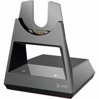 Poly Voyager Wireless Cradle for Bluetooth Headset - Charging Capability - Synchronizing Capability - Bluetooth - USB Type C, USB Type A - Black