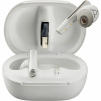 Poly Voyager Free 60+ UC Wireless Earbud Stereo Earset - White Sand - Microsoft Teams Certification - Siri, Google Assistant - Binaural - In-ear - cm