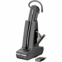 Poly Savi 8200 Office 8245 Wireless On-ear, Earbud Mono Earset - Monaural - In-ear - DECT - Noise Cancelling Microphone