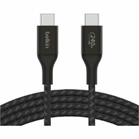 Belkin BoostCharge 1 m USB-C Data Transfer Cable - Cable for MacBook, Gaming Notebook, iPad Air, ... - Black, Metallic