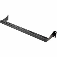 StarTech.com 1U Horizontal Cable Management Bar w/Adjustable Depth, 19" Rack-Mountable Lacing Bar For Organized Racks/Cabinets/Patch Panel - 1U rack