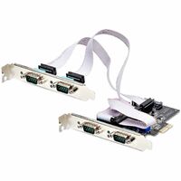 StarTech.com 4-Port Serial PCIe Card, Quad-Port RS232/RS422/RS485 Card, 16C1050 UART, ESD Protection, Windows/Linux, TAA-Compliant - 4-Port PCIe Card