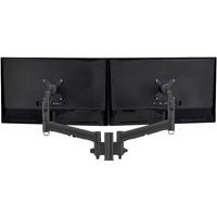 Atdec Desk Mount for Monitor, LCD Display - Black - Height Adjustable - 2 Display(s) Supported - 81.3 cm (32") Screen Support - 18.14 kg Load - 75 x