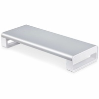 StarTech.com Ergonomic Monitor Riser Stand, Up to 33lb/15kg, Fixed height 3.5in/9cm, Desktop Computer Monitor/Laptop Riser, Stee