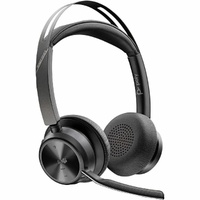 Poly Voyager Focus 2 Wired/Wireless Over-the-head Stereo Headset - Black - Microsoft Teams Certification - Google Assistant, Sir