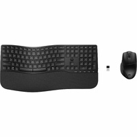 HP 685 Keyboard & Mouse - USB Type A Plunger Wireless Bluetooth/RF 2.40 GHz Keyboard - Keyboard/Keypad Color: Black - USB Type A Wireless Mouse - dpi