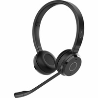 Jabra Evolve 65 Evolve2 Wireless Over-the-head, On-ear Stereo Headset - Black - Binaural - Supra-aural - Bluetooth