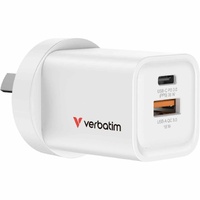 Verbatim 35 W AC Adapter - Universal Adapter - 1 USB - 1 USB Type-C - For Tablet PC, Smartphone, Gaming Console, Notebook - Aust