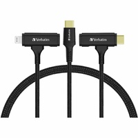 Verbatim 1.20 m Lightning/USB-C Data Transfer Cable - Cable for iPhone, iPad Air, iPad mini - First End: 1 x USB 2.0 Type C - Ma