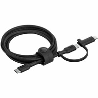 BOOSTCHARGE 2-IN-1 USB-C & LIGHTNING BRAIDED CABLE 1.5M - BLACK