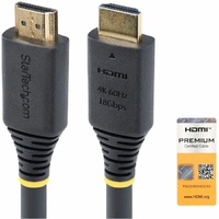 StarTech.com 5 m HDMI A/V Cable - 1 - Cable for Docking Station, Workstation, TV - First End: 1 x HDMI 2.0 Digital Audio/Video - Male - Second End: 1