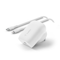 BoostCharge Compact USB-C Wall Charger 30W + USB-C Cable with Lightning Connector