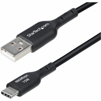 StarTech.com 1m (3ft) USB-A to USB-C Charging Cable, Charge & Sync, 3A, USB 2.0, TPE Jacket - Black USB Charging Cord - USB-A to USB-C Charging Cable