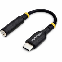 StarTech.com USB-C to 3.5mm TRRS Headphone/Headset Jack Audio Adapter, USB Type-C Aux Dongle, Hi-Fi 32-bit DAC, For Laptop/Phone/Tablet - USB-C to on