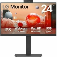 LG 24BA850-B 24" Class Webcam Full HD LCD Monitor - 16:9 - Textured Black - 23.8" Viewable - In-plane Switching (IPS) Technology - 1920 x 1080 - 16.7