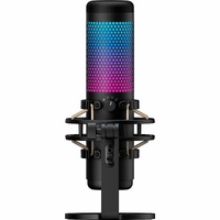 HyperX QuadCast 2 Wired Electret Condenser Microphone for Recording, Gaming, Live Streaming, Podcasting, Content Production - Grey - 3 m - Stereo - -
