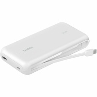 BoostCharge#Power#Bank 20K with Integrated Cable White