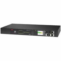 APC NETSHELTER RACK AUTOMATIC TRANSFER SWITCH 1U 20 A 208V 2 C20 IN 8 C13 1 C19 OUT 50/60HZ