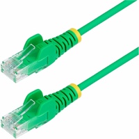StarTech.com 50cm Green Slim CAT6 Ethernet Cable, Snagless RJ45, UTP, LSZH, 28AWG Pure Bare Copper, Slim Network Patch Cord, Fluke Tested - Slim UTP