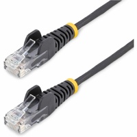 StarTech.com 10m Black Slim CAT6 Ethernet Cable, Snagless RJ45, UTP, LSZH, 28AWG Pure Bare Copper, Slim Network Patch Cord, Fluke Tested - Slim UTP