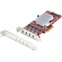 4-Port USB Type-C PCIe Card USB 3.2 10Gbps USB-C PCI Express Expansion Card 4x Independent USB Controllers Windows/Linux/macOS TAA-Compliant