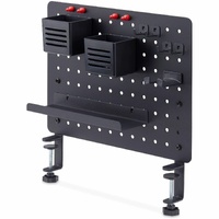 StarTech.com Clamp-On Pegboard with Accessories, 16.5x12.5in, Steel Peg Board, Desktop Storage Organizer, Black - Streamline a workspace with this no
