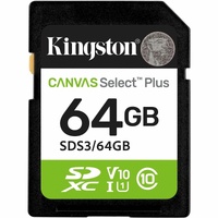 64GB SDXC Canvas Select Plus Gen3 100MB/s C10 UHS-I U1 V10