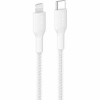 BoostCharge Pro USB-C Braided Cable with Lightning Connector 1m - White