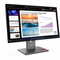 ThinkVision P24q-40 23.8in QHD IPS 2560x1440 Anti-glare HDMI 2.1 DP In/Out USB Hub Modular Cam/Speaker Support Tilt/Swivel/Pivot/Height Adj. Raven