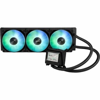 AYW Gaming LC 360 ARGB LCD all-in-one CPU liquid cooler with advanced cooling performance vivid 2.4 IPS screen pre-installed ARGB fans and Aura