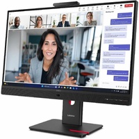 ThinkVision T27QD-4v 27in IPS 2560x1440 1x HDMI 2.1 TMDS 1x DP 1.4 1x USB-C Cam Mic Spk Tilt Swivel Pivot Height Adj Stand 1x USB-C 3x USB-A 1x USB-C
