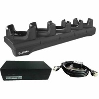 KIT Five-slot cradle kit to charge TC53 / TC58 TC53e / TC58e / TC53e-RFID devices. Includes five pre-installed five grey shims for devices with a and