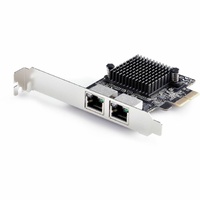 StarTech.com 2-Port 5G Gigabit PCIe Network Adapter Card, 5G/2.5G/1G/100M/10M, PCI Express NIC, Realtek RTL8126, Windows & Linux, TAA - TAA-Compliant
