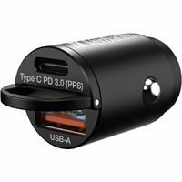 VERBATIM CAR CHARGER 30W 2 PORTS PD QC MINI - BLACK