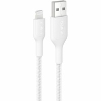 BoostCharge Pro Braided USB-A Cable with Lightning Connector PCR 1M White