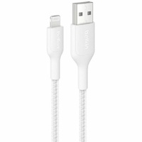 BoostCharge Braided USB-A Cable with Lightning Connector 2m (White)