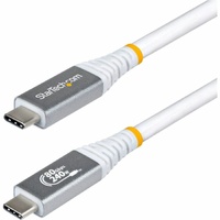 StarTech.com 1m (3.3ft) USB4 Cable, 80Gbps, USB-IF Certified USB-C Cable, 240W, 8K 120Hz/4K 240Hz DP2.1, Thunderbolt 4 Compatible, White - 1m/3.3ft /