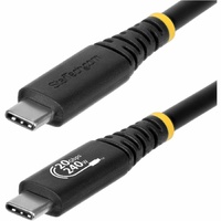 StarTech.com 2m (6.6ft) USB4 Cable, 20Gbps, USB-IF Certified USB-C Cable, 240W PD EPR, 4K 120Hz DP 1.4, TPE Jacket, Black USB-C Cord - 2m/6.6ft USB4