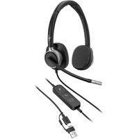 HP POLY MISSION 625 AI NOISE REDUCTION UC CERTIFIED REPLACEABLE HEADBAND AND EAR CUSHIONS OPEN OFFICE CERTIFIED CARRYING CASE