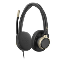 HP POLY MISSION 825 AI NOISE REDUCTION ACTIVE NOISE CANCELLING UC CERTIFIED REPLACEABLE HEADBAND AND EAR CUSHIONS OPEN OFFICE CERTIFIED CARRYING CASE