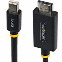 StarTech 1m (3.3ft) Mini DisplayPort to HDMI Adapter Cable, 4K 60Hz with HBR3/HDCP 2.3/DPCP, MDP to HDMI 2.0 Active Video Converter - Connect a 4K a