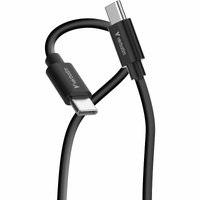 Essentials Sync and Charge Cable - USB-C to USB-C - Black/White - 2 Pack