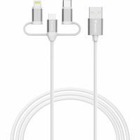 Essentials Sync and Charge 3-in-1 Cable - Micro-B USB-C and Lightning