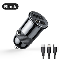 Car Charger Joyroom C-A06 Dual USB Mobile Phone Fast Charging Type-C Black