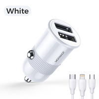 Car Charger Joyroom C-A06 Dual USB Mobile Phone Fast Charging Micro USB White