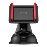 Car Holder Joyroom 360 Suction Cup Universal Phone Stand Windscreen Mount - Black & Red